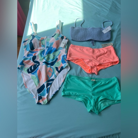 Colorful One-Piece Swimsuit and Two-Piece Set - Picture 1 of 4
